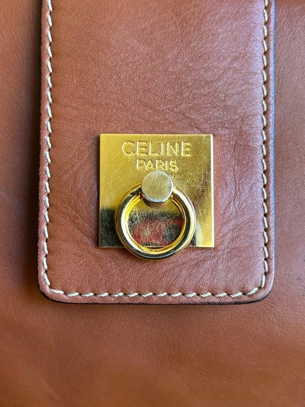 CELINE Smooth Calfskin Doctor Frame Bag British Tan 👜 - Picture 2 of 13